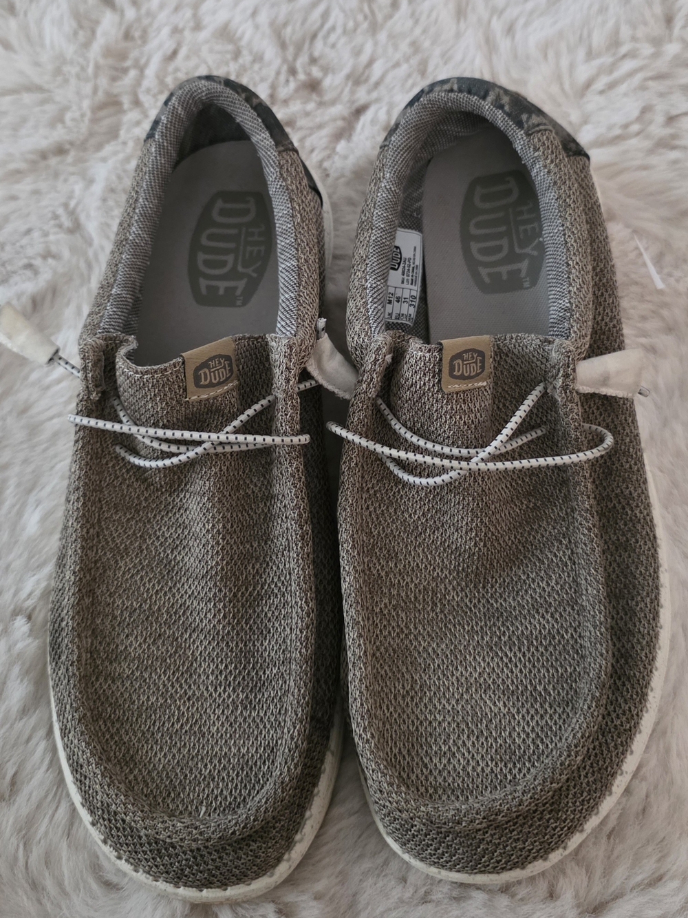 Hey Dude Wally Knit Slip-On Shoes - Olive Brown